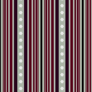 holiday stripe with snowflake