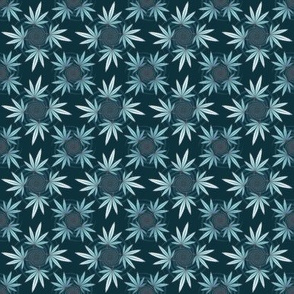 ★ CHECKERED WEED ★ Dark Teal / Collection : Cannabis Factory 2 – Marijuana, Ganja, Pot, Hemp and other weeds prints