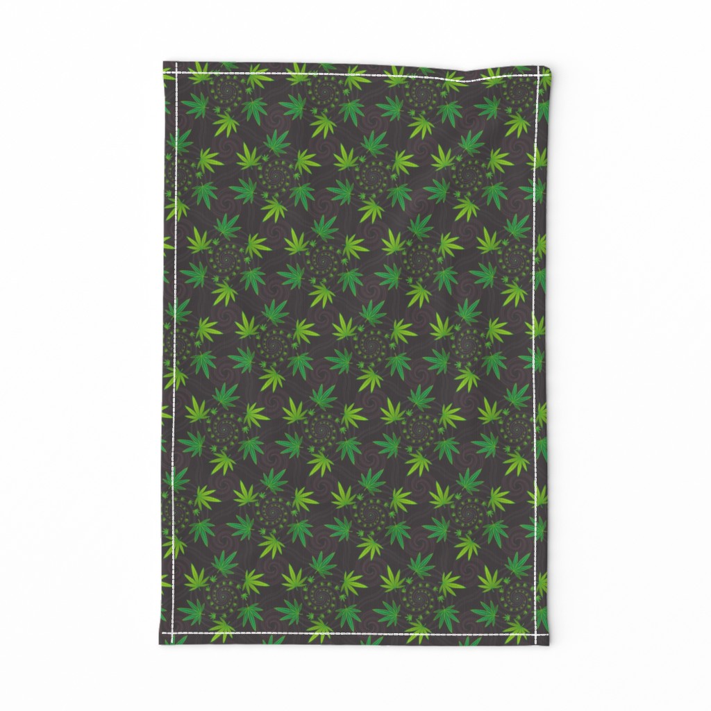 ★ SPIRALING WEED with SEED ★ Green & Dark Gray - Small Scale/ Collection : Cannabis Factory 1 – Marijuana, Ganja, Pot, Hemp and other weeds prints