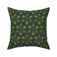 ★ SPIRALING WEED with SEED ★ Green & Dark Gray - Small Scale/ Collection : Cannabis Factory 1 – Marijuana, Ganja, Pot, Hemp and other weeds prints