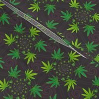 ★ SPIRALING WEED with SEED ★ Green & Dark Gray - Small Scale/ Collection : Cannabis Factory 1 – Marijuana, Ganja, Pot, Hemp and other weeds prints