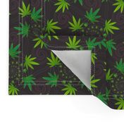 ★ SPIRALING WEED with SEED ★ Green & Dark Gray - Small Scale/ Collection : Cannabis Factory 1 – Marijuana, Ganja, Pot, Hemp and other weeds prints