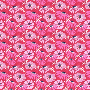 Bold & bright flowers/red and pink/medium