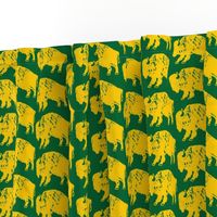 Bison Print - OFFICIAL Green & Gold (3 Inches)