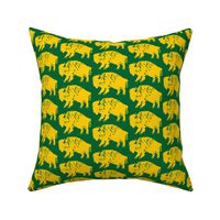 Bison Print - OFFICIAL Green & Gold (3 Inches)