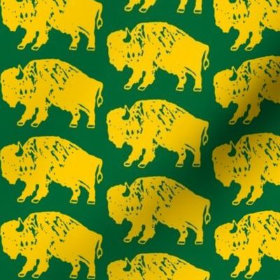 Bison Print - OFFICIAL Green & Gold (3 Inches)