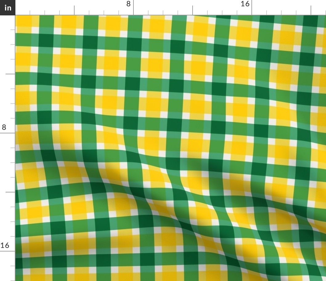 Plaid - Green & Gold with Official Colors