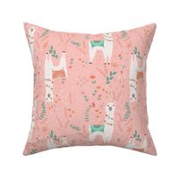 Lovely Llamas on Pink