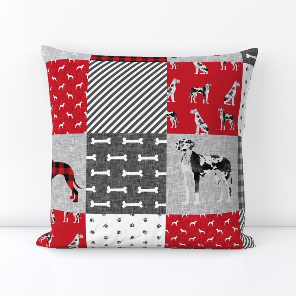 great dane harlequin coat pet quilt a wholecloth cheater