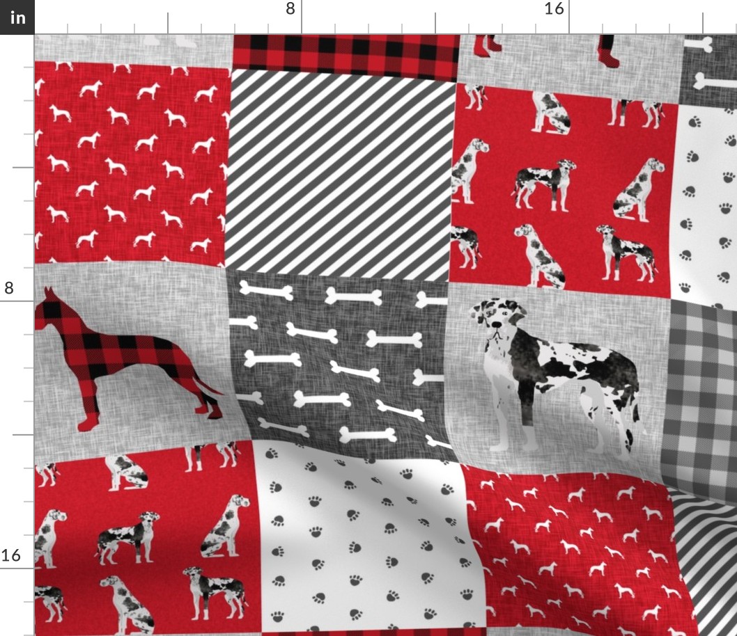 great dane harlequin coat pet quilt a wholecloth cheater