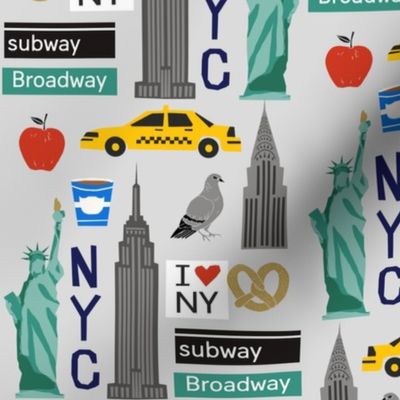 nyc tourist travel usa new york city fabric grey