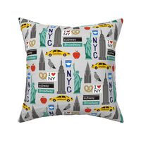 nyc tourist travel usa new york city fabric grey