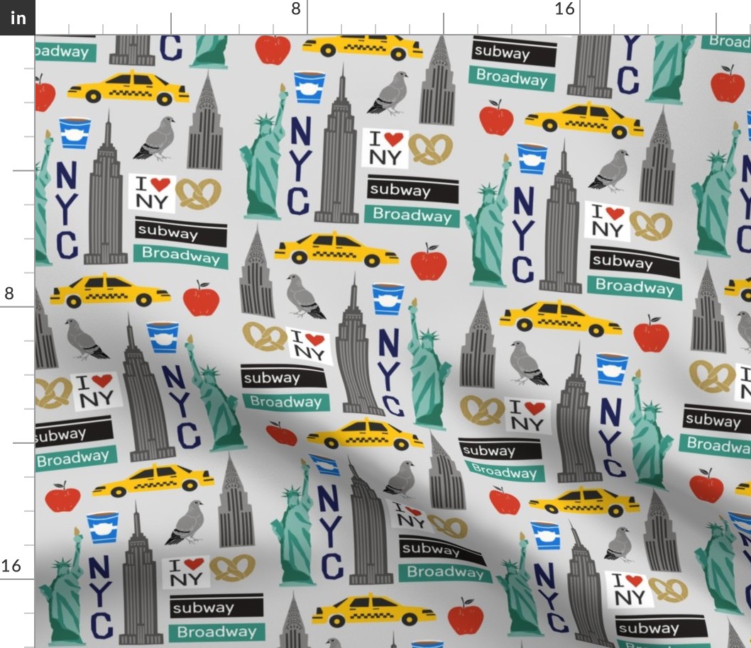 nyc tourist travel usa new york city fabric grey