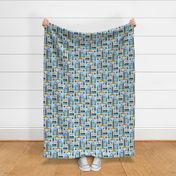 nyc tourist travel usa new york city fabric blue