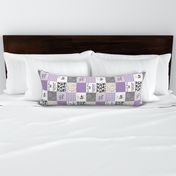 3 Inch Little Lady//Love you till the cows come home - wholecloth cheater quilt - Purple - Rotated