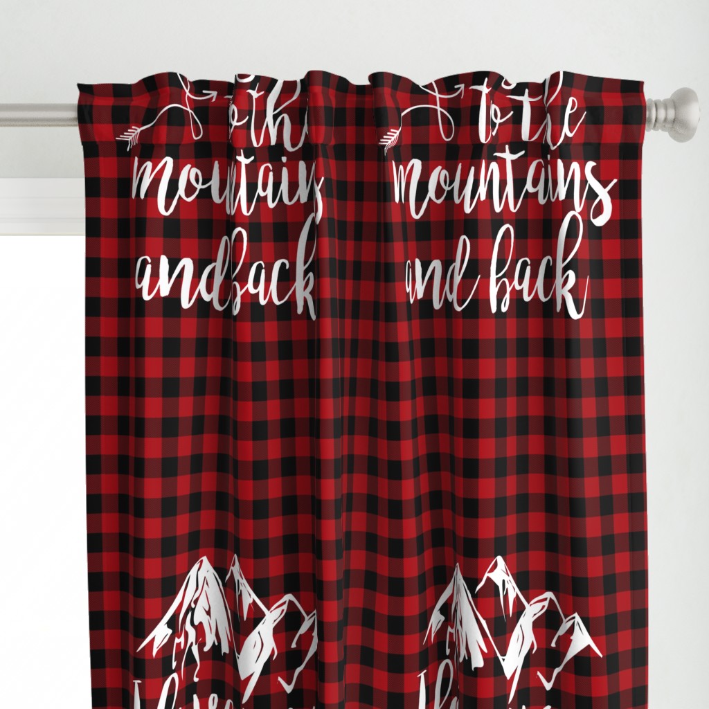 Love you to the mountains and back//Red Buffalo plaid - 27inch