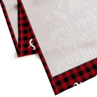 Love you to the mountains and back//Red Buffalo plaid - 27inch