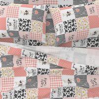Little Lady//Love you till the cows come home - wholecloth cheater quilt - rotated
