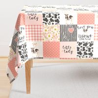 Little Lady//Love you till the cows come home - wholecloth cheater quilt - rotated