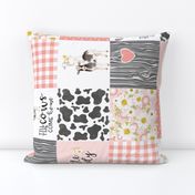 Little Lady//Love you till the cows come home - wholecloth cheater quilt - rotated