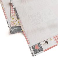 Little Lady//Love you till the cows come home - wholecloth cheater quilt - rotated