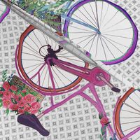 Vintage bike with flowers // Covent Garden Flower Market Vintage Bikes