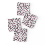 ★ CUSTOM LEOPARD PRINT in GRAY AND PINK ★ Small Scale / Collection : Leopard spots – Punk Rock Animal Print