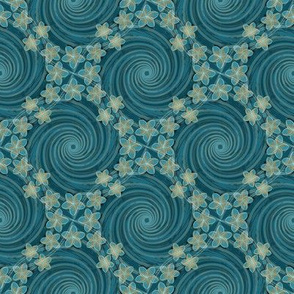 Blue Aloha Shirt Pattern Fabric bybayquen_patterns