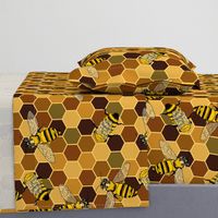 Honeycomb plain With Bees