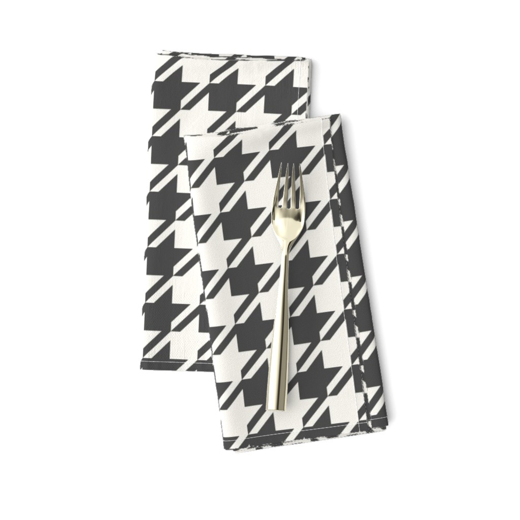 Houndstooth - Dark Brown, H White