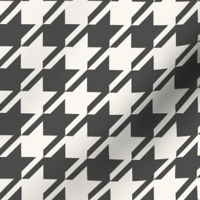 Houndstooth - Dark Brown, H White