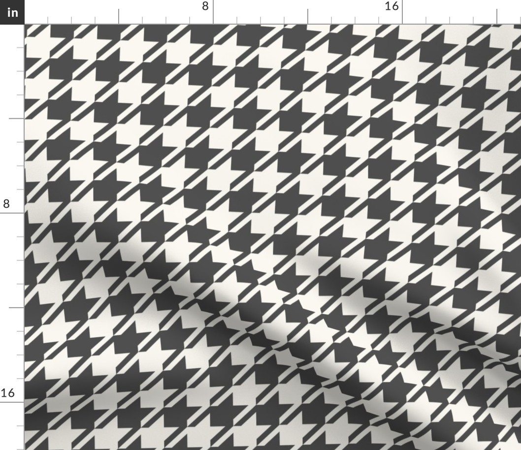 Houndstooth - Dark Brown, H White