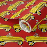 Yellow/Red 1950's Child's Pedal Car