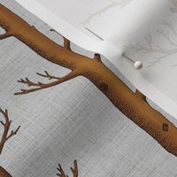 The Rusty Woods, Trees on Silver Linen