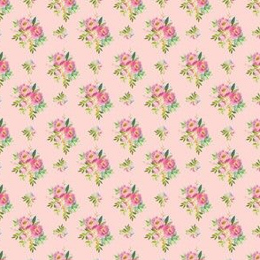 1.5" Pink and Green Florals - Pink