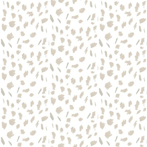 Light beige paint daubs dots dalmatian print
