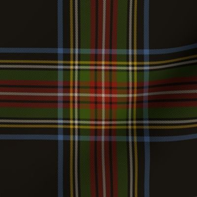 Stewart black tartan c. 1906, 6" weathered