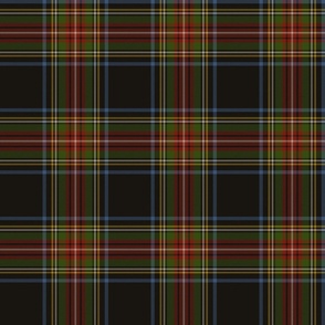 Stewart black tartan c. 1906, 6" weathered