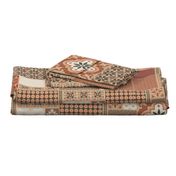 Alhambra rust orange beige Cheater Fake Quilt Wholecloth 