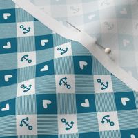 anchor gingham in blue