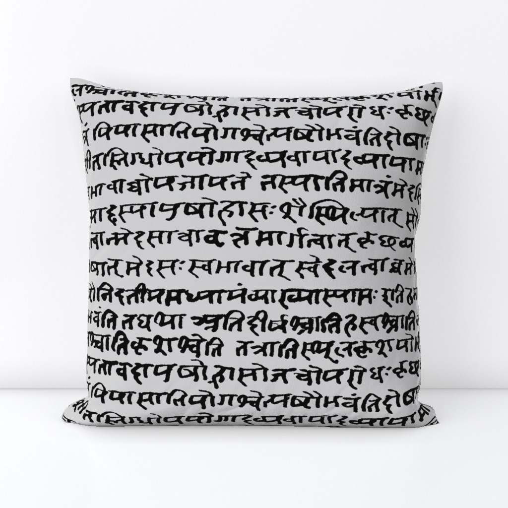 Sanskrit on Grey // Large