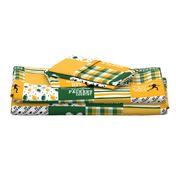 Football//Hustle Hit Never Quit - Packers - Wholecloth Cheater Quilt - Rotated