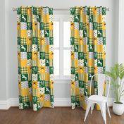 Football//Hustle Hit Never Quit - Packers - Wholecloth Cheater Quilt - Rotated