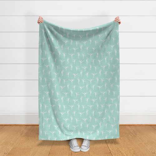 figure skating in aqua mint (w/ polka)