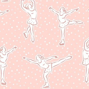 figure skating - pink (w/dots)