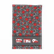 Happy Camper Tea Towel (red)