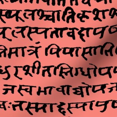 Sanskrit on Coral // Large