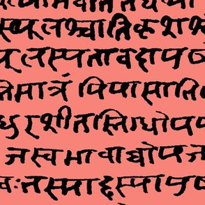 Sanskrit on Coral // Large