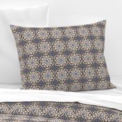 Moroccan Lattice Beige Ivory Cobalt