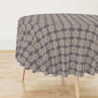 Moroccan Lattice Beige Ivory Cobalt